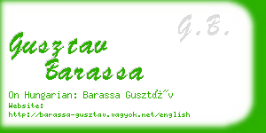 gusztav barassa business card